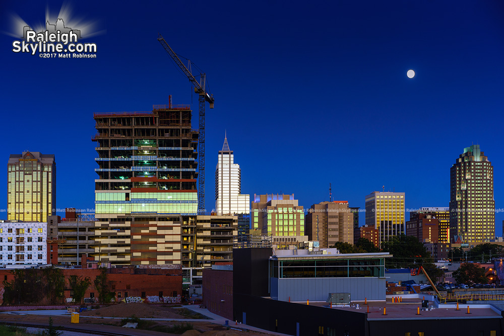 Raleigh Moonrise from Boylan