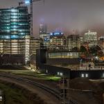 Foggy Raleigh Skyline with the Dillon