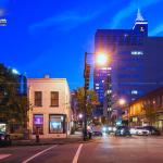 Hargett and Wilmington Street at night