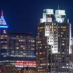 Red White and Blue PNC Plaza crown with BB&amp;T Building