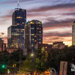 Fall sunset from Davie Street