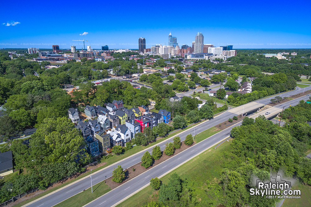 Aerial over Dix Park looking towards Dorothea Gardens