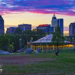 A Raleigh sunset from Chavis Park