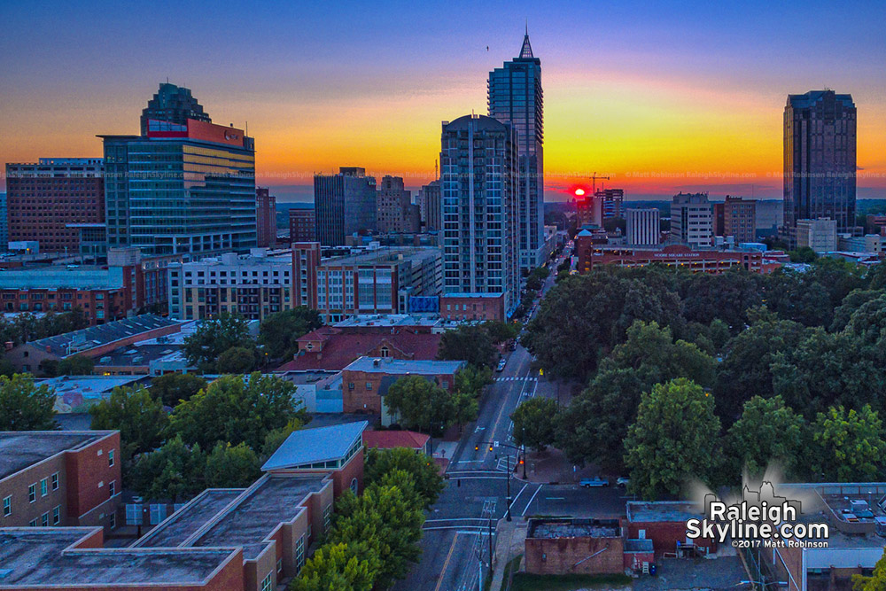 Sunset Raleigh-henge September 2017