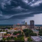 Storm clouds roll into downtown Raleigh