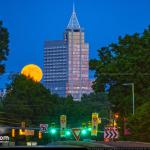 Moonrise behind PNC Plaza