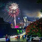 Fireworks from South Saunders Street over Raleigh