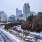 Raleigh Skyline before more snow in the morning