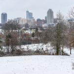 Snow falls at Dix Hill