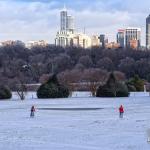 Raleigh from Dorothea Dix in the snow