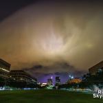 Gust front approaching Raleigh from Halifax Mall