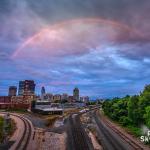 Partial Rainbow over downtown Raleigh