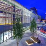 Union Station with Downtown Raleigh at night