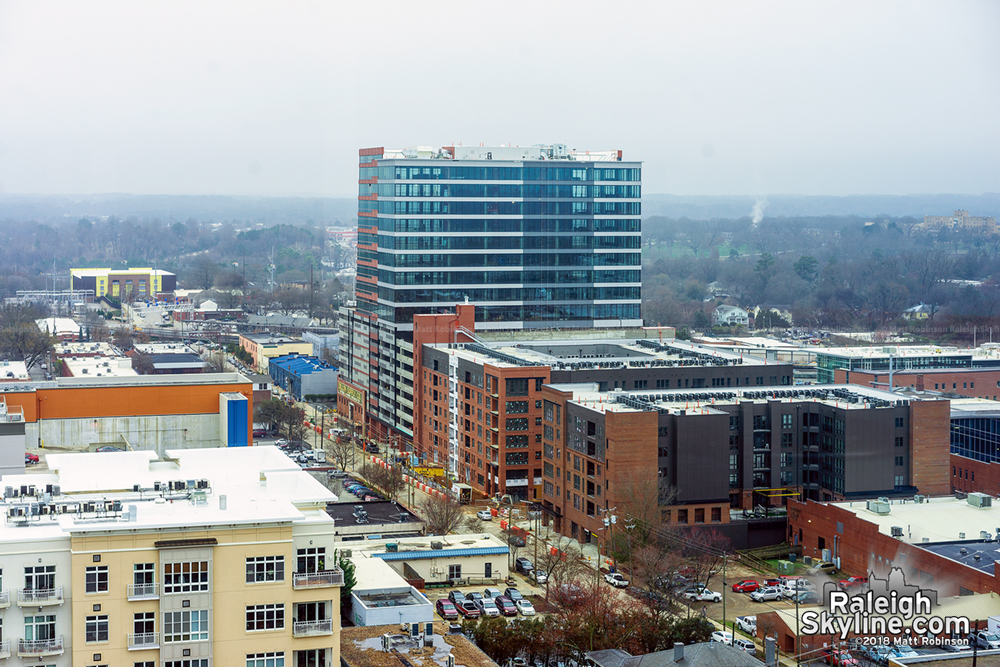 Aerial of The Dillon from Holiday Inn Raleigh