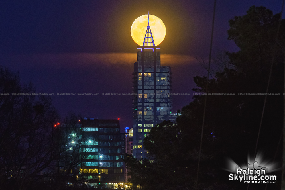 PNC Plaza catches the moon