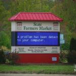 Blue screen at the Farmer's Market