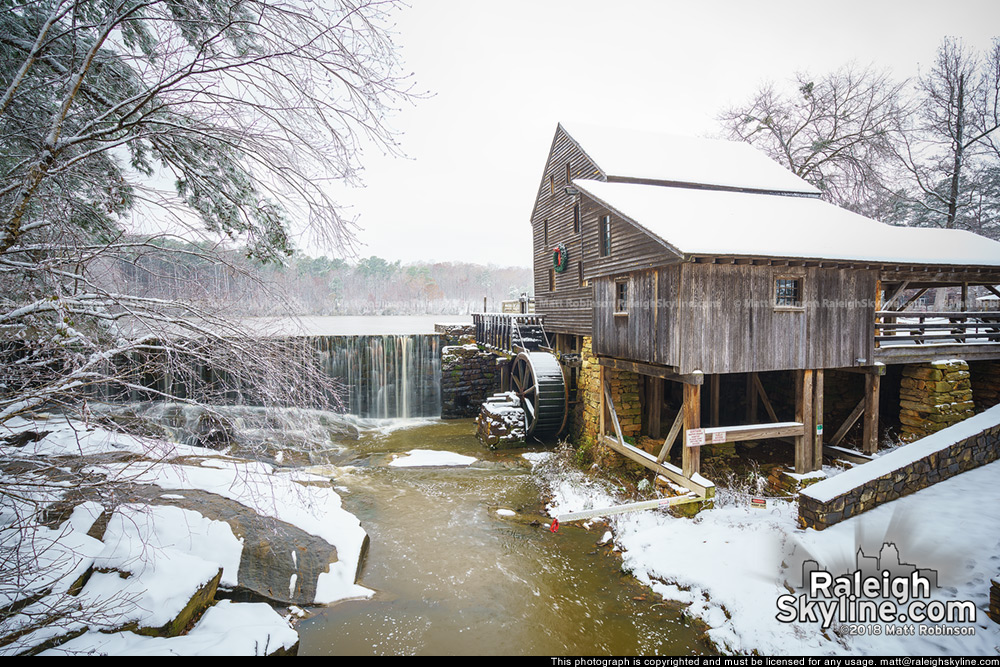 Yates Mill in the snow