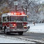 Raleigh Firetruck in the snow