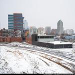 Boylan Avenue skyline in the snow