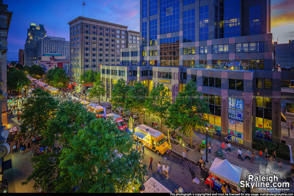 Fayetteville Street during the Wide Open Bluegrass Festival 2018