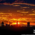 Front edge of Hurricane Florence provides this Raleigh Skyline sunset from Knightdale