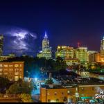 Lightning behind Raleigh from the Dillon