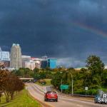 Election day rainbow over downtown Raleigh 