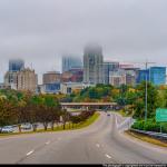 Clouds obscure downtown Raleigh building tops from South Saunders