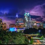 Lightning and Storms behind downtown Raleigh