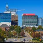 Downtown from South Wilmington Street in the Fall