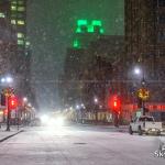 Freezing snow on Fayetteville Street