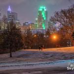 Sledders already out at Dix Hill at midnight