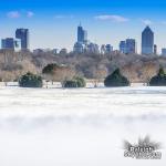 Raleigh from Dix Park with Snow in Jan 2018