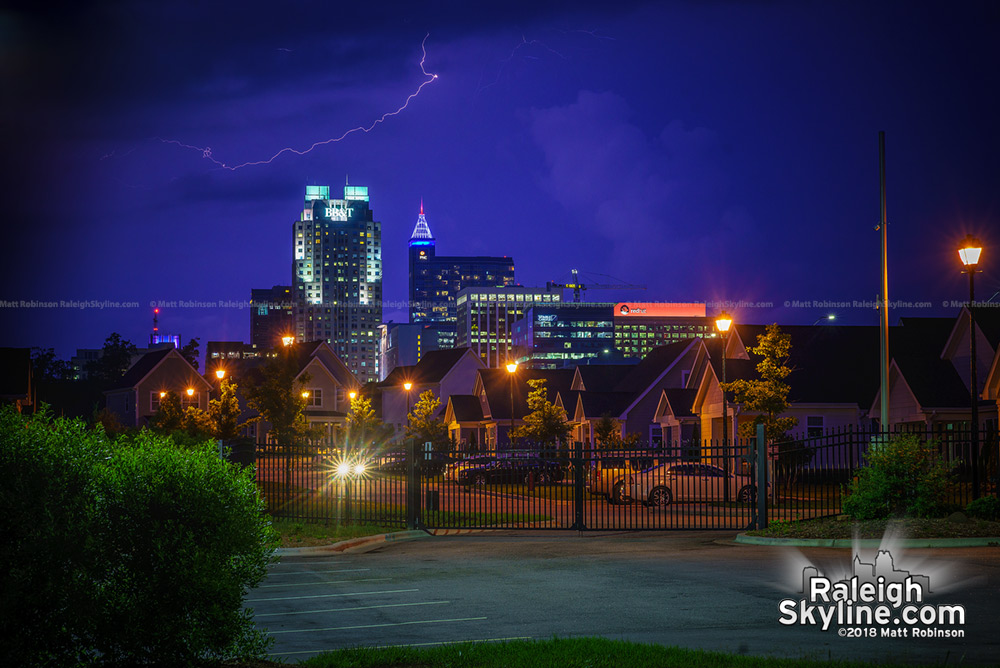 Lightning over Raleigh from Walnut Terrace