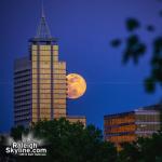 Full moon rises behind PNC Plaza