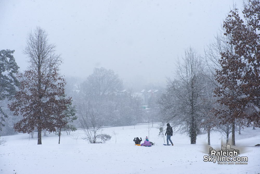 First sledders arrive at Dix