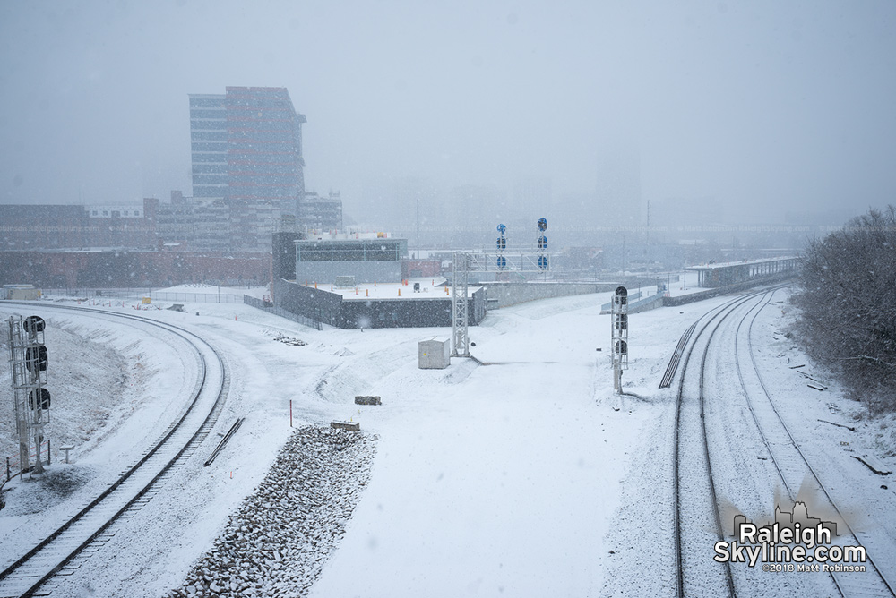 Raleigh vanished in the snow from Boylan Ave