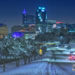 Raleigh Skyline Snow storm 2018