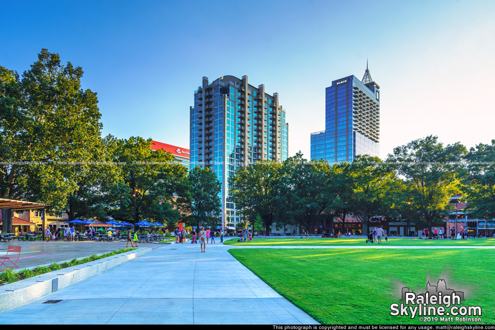 The newly reopened Moore Square