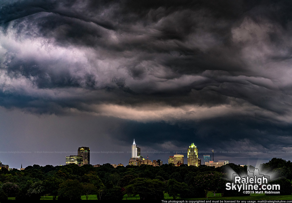 Turbulent clouds above Raleigh