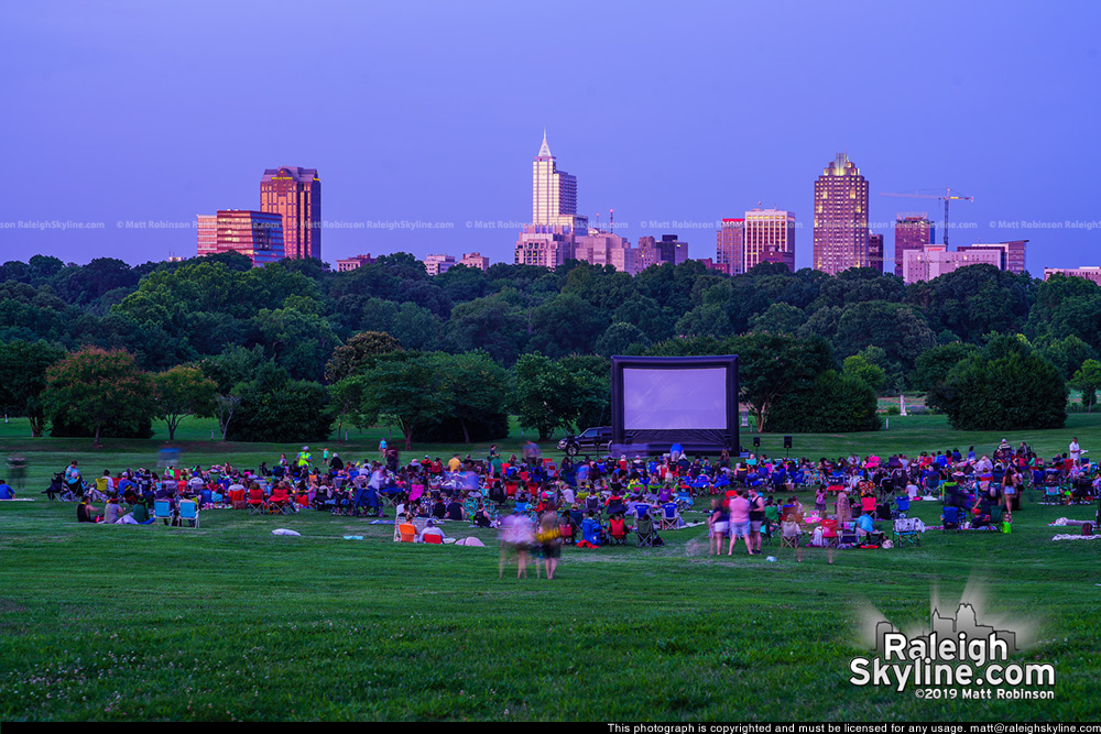 Movie night at Dorothea Dix Park