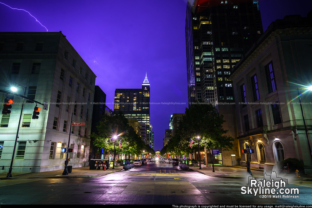 Summer storm from Fayetteville Street