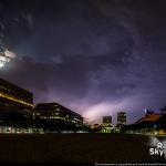 Moonlight above a summer storm in Raleigh