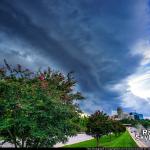 Shelf cloud approaching downtown Raleigh