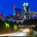 PNC lit red for the Carolina Hurricanes