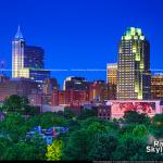 Raleigh Skyline at dusk 2019