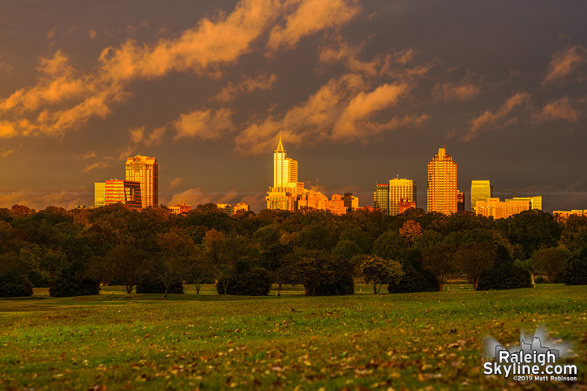 Fall sunset from Dix Park