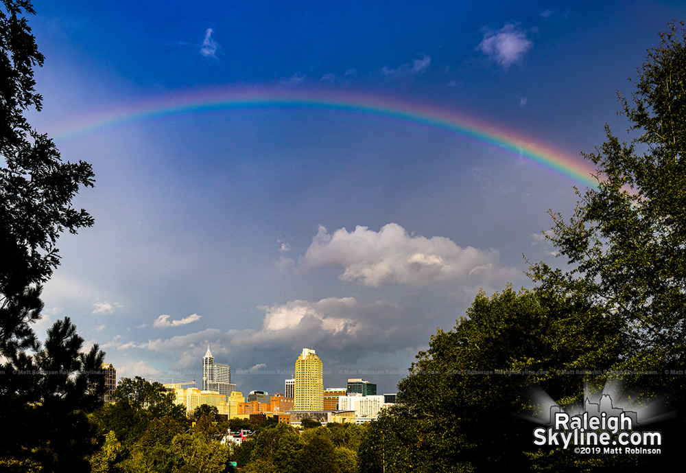 Rainbow Over Raleigh from Dix Hill