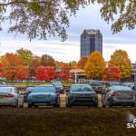 Autumn colors with downtown Raleigh