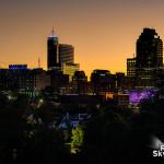 Raleigh skyline sunrise from Dix Hill